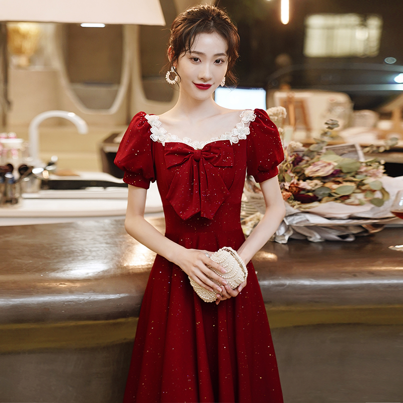  M+Jjq21020 wine red medium long model   - $0.79 