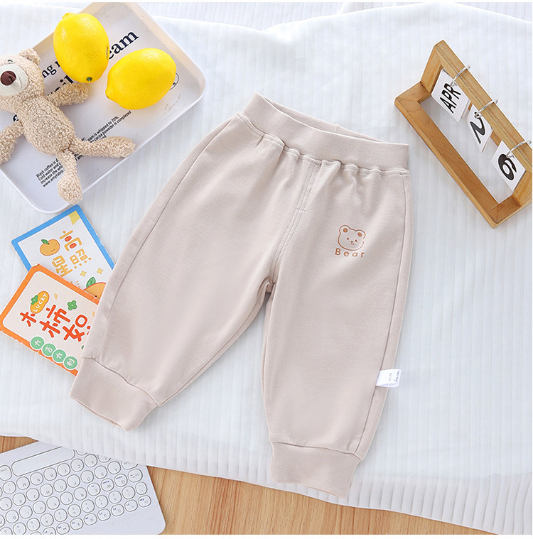 Baby Pants for Spring and Autumn, Pure Cotton, Suitable for Boys and Girls, Children's Sports Pants, Infant and Toddler Fall Outfit, Separate Long Pants — 14