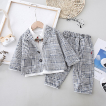 Boy suit 1 handsome 2 British 3 Plaid 4 year old child foreign style casual Korean dress 5 children suit 6