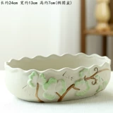 Очень большой керамический цветочный горшок для домашнего использования, простой и элегантный дизайн, ручная роспись