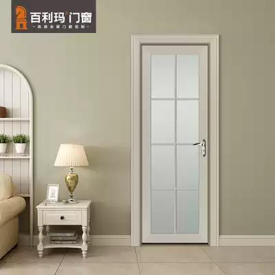 Bailima doors and windows custom aluminum alloy swing door kitchen powder room tempered glass door indoor aluminum alloy door