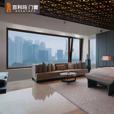 Bailima minimalist broken bridge aluminum system doors and windows silent aluminum alloy window sealing balcony floor-to-ceiling glass window customization