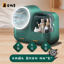 Dresser Desktop make-up containing box dust-proof band mirror integrated skin-care products mask lipstick with red makeup brushes big shelve