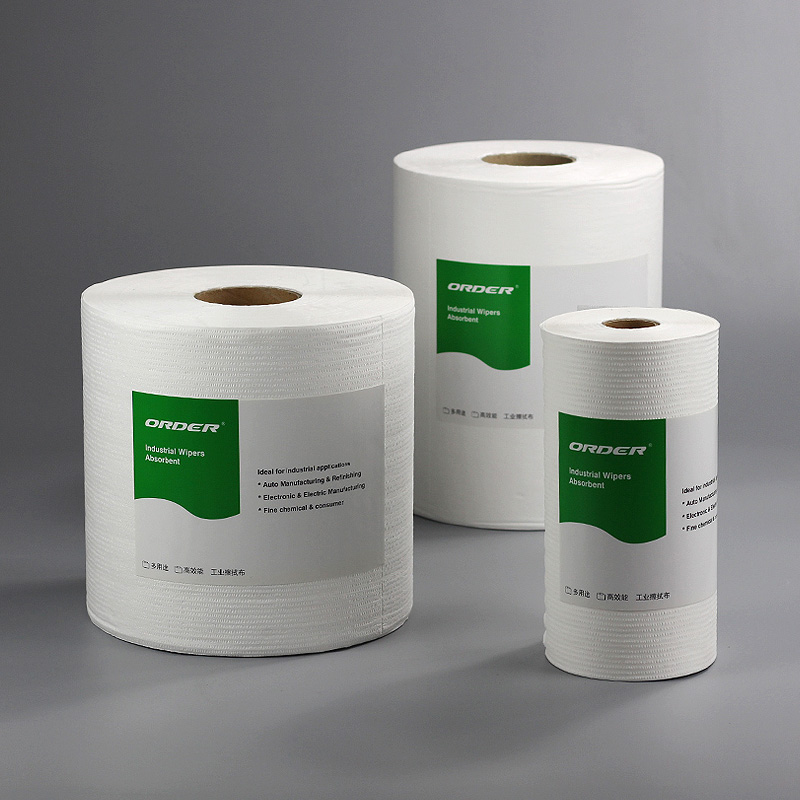 Dust-free paper industrial rubbing machine cloth dry and wet with water suction to oil large roll paper thickened without unwoven cloth hair wiping cloth