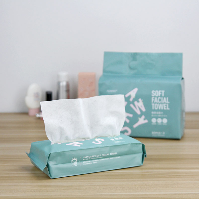 ALWAYS disposable face towel Skin-friendly scrub face towel Female dry and wet dual-use cotton soft beauty household makeup remover cleansing towel