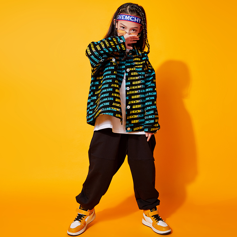 Children's hip-hop street dance trendy clothes girls spring and autumn handsome boys HIPHOP costumes girls fried street fashion trendy brand