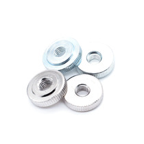 Galvanized hand wringing nut GB807 nickel-plated roll flower thin head nut flat screw cap M3M4M5M6M8M10