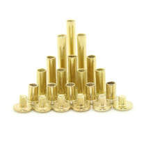 Copper Plated Binding Nail-like Mother-daughter Rivet Album Butt to lock screw ledger This nail recipes nail 5-100mm