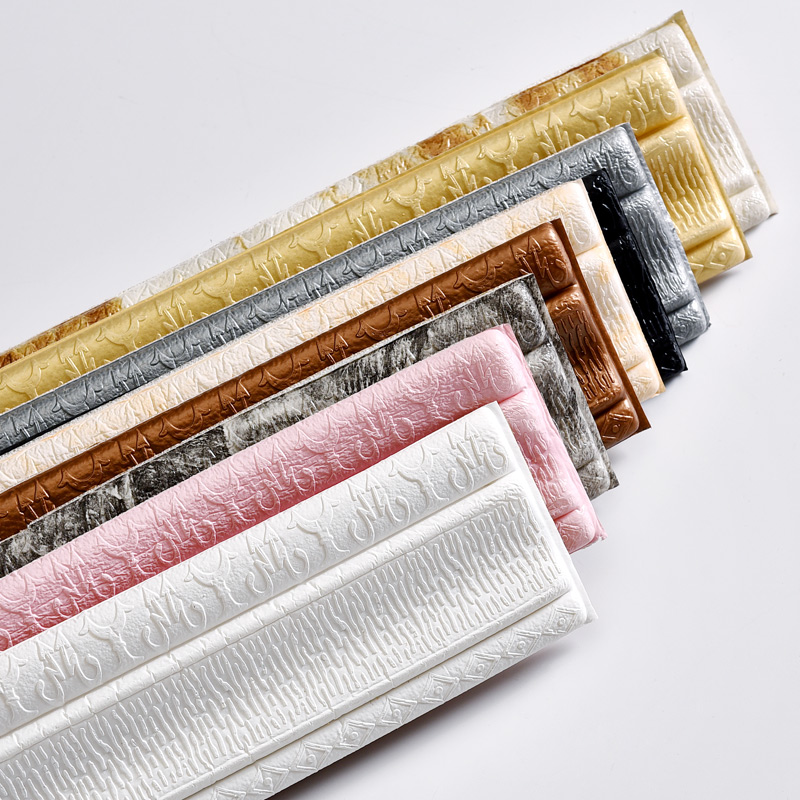 Skirting board self-adhesive waist line edge strip door frame edge skirting line wall sticker background corner line 3d three-dimensional wallpaper