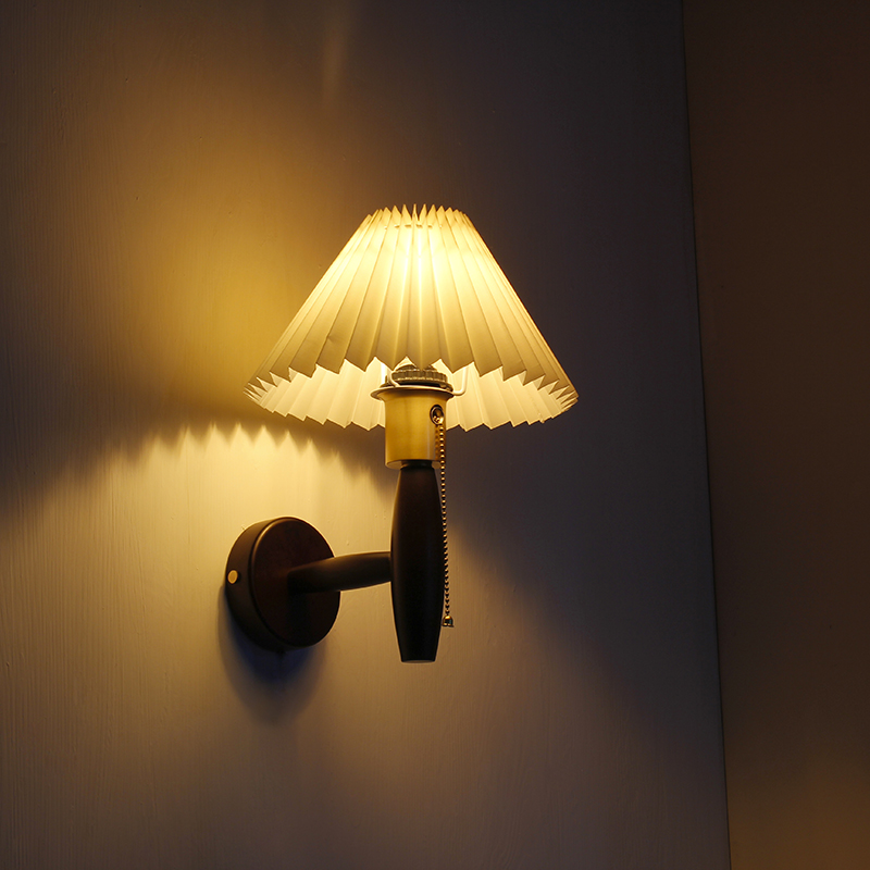 Day-style retro 100 plexigled wall lamp Nordic minimalist dining hall folk American wall lamp Living room Aisle Bedroom Bedside Wall Lamp