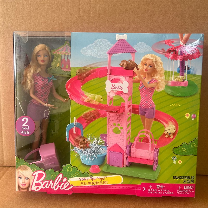 Barbie Pet Bath Set Gdj37 Barbie Dog Playground Y1172 Doll Girl Bathing and Washing