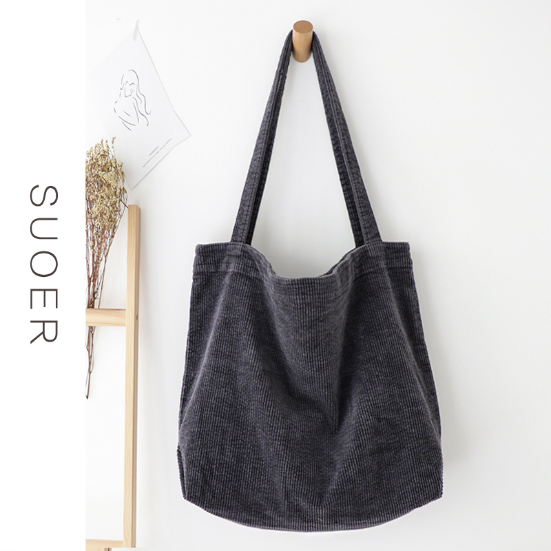2023 Autumn and Winter New Corduroy Shoulder Bag for Women Korean Style ins Retro Corduroy Canvas Bag Large Capacity Shopping Bag 2023 Autumn and Winter New Corduroy Shoulder Bag for Women Korean Style ins Retro Corduroy Canvas Bag Large Capacity Shopping Bag