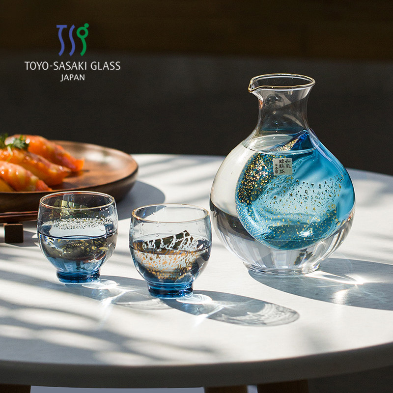 (Brand official flag) Japan imported Toyo Sasaki wine cooler set Japanese handmade ice wine sake jug