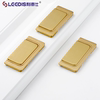 French-Style Brass Concealed Drawer Handle, Modern Minimalist Flush-Mounted Hidden Cabinet Door Handle for Wardrobes and Cabinets