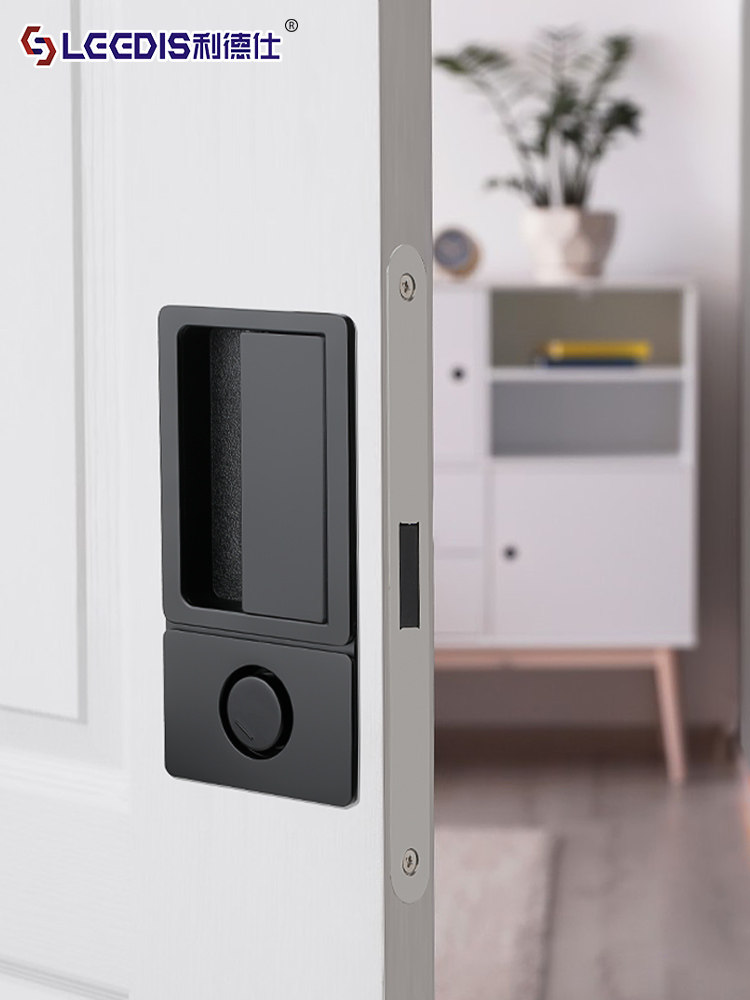 Modern Minimalist Embedded Invisible Flat Lock Minimalist Home Door Handle Indoor Bedroom Wooden Door Magnetic Door Lock