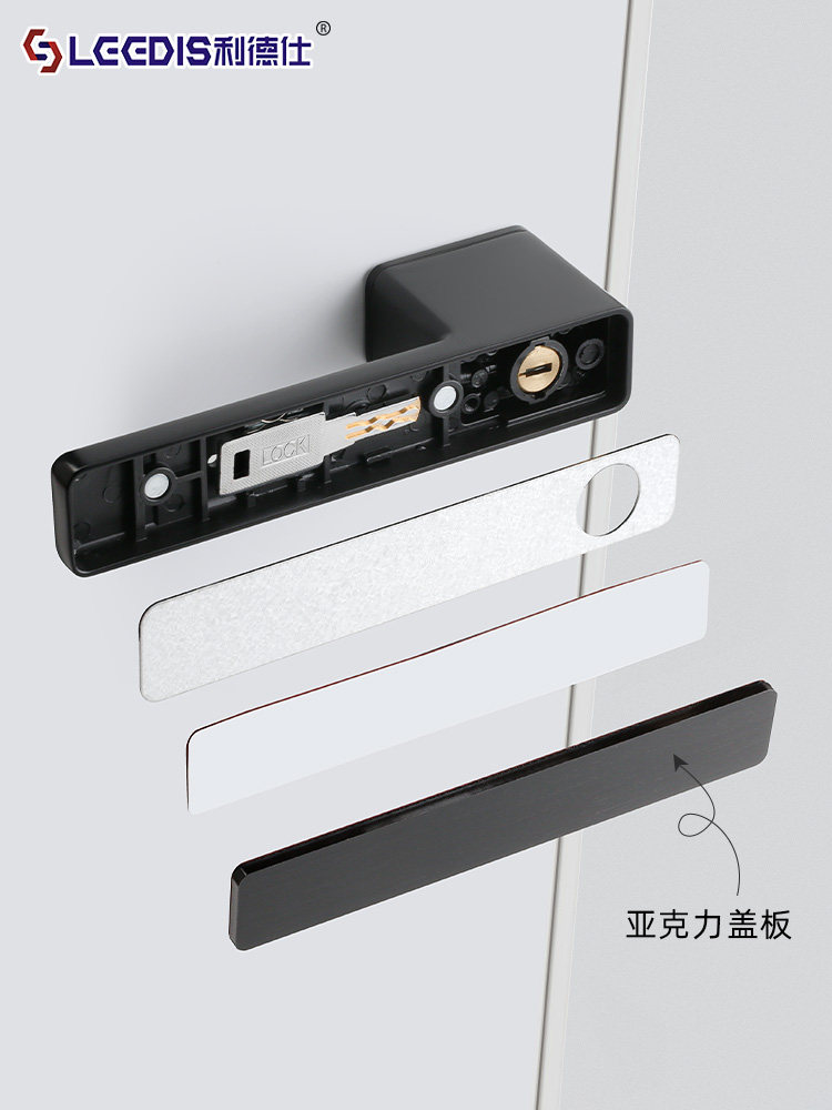 Minimalist Indoor Bedroom Black Eco-Friendly Magnetic Door Lock Italian-Style Door Handle Universal Wooden Door Silent Lock