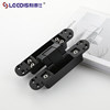 Black Invisible Door Hinge, Concealed Hinge, Hidden Door Hinge, Three-Dimensional Adjustable Cross Hinge for Wooden Doors, Installation of Hidden Door Hinge