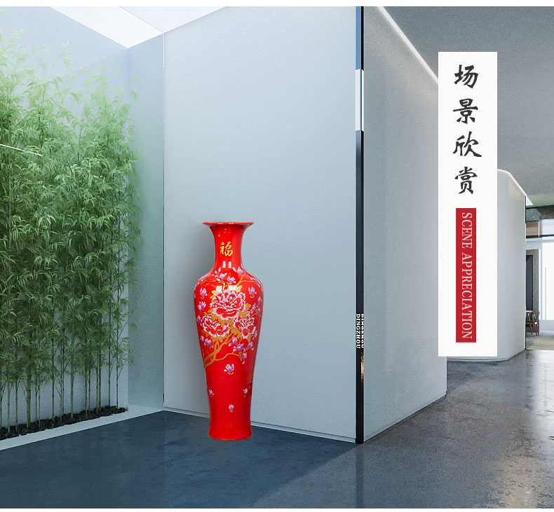 Large vases, jingdezhen ceramics home furnishing articles sitting room adornment hotel opening gifts oversized bottles