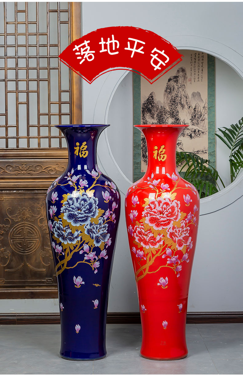 Large vases, jingdezhen ceramics home furnishing articles sitting room adornment hotel opening gifts oversized bottles