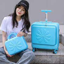 Small box universal wheel pull lever case 20 inch suitcase 24 male suitcase female light den case ins net red