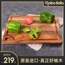 Bella imported natural oily anti-mold anti-cutting board teak cutting board cutting board solid wood household chopping board cutting board