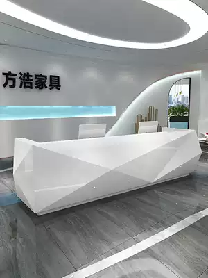 Fang Hao painted diamond front desk reception desk special-shaped bar simple modern consultation welcome reception desk