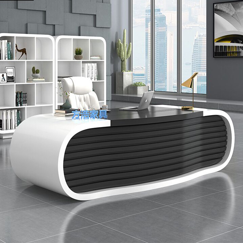 Fang Hao Desk Brief Modern Boss Table President Bentai Fashion Atmosphere Solid Wood Office Table And Chairs Combination