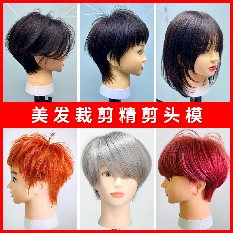 Real Hair Cut Head Model Haircut Model Head Fake Human Head Model Hair Salon Trim Hair Cut Perching Practice Paparazzi