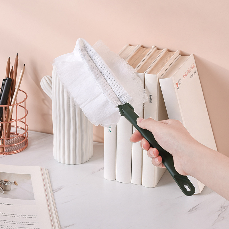 Electrostatic precipitator duster, chicken feather, dust collector, household dust-absorbing artifact, fiber brush head, adsorption, one-time use for automobiles