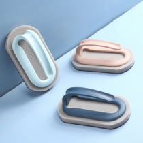 With handle Emery sponge wipe bottom rust removal and decontamination kitchen cleaning brush pot bottom dish brush pan cleaning artifact