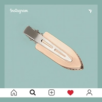 Золотая металлическая заколка для волос, розовое золото, легкий роскошный стиль