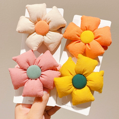 Милая детская безвредная резинка для волос, не повреждает волосы, в цветочек