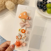 8#Orange Mushroom Five -Piece Set [Duckbill Clip]