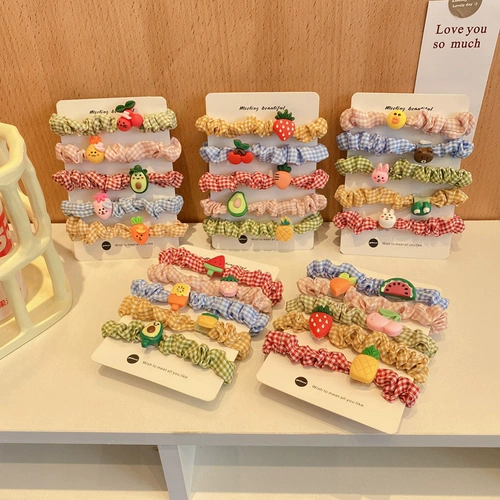 Детская милая безвредная резинка для волос, эластичный аксессуар для волос, не повреждает волосы