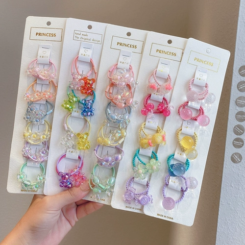 Детская милая маленькая резинка, мультяшный безвредный аксессуар для волос, не повреждает волосы