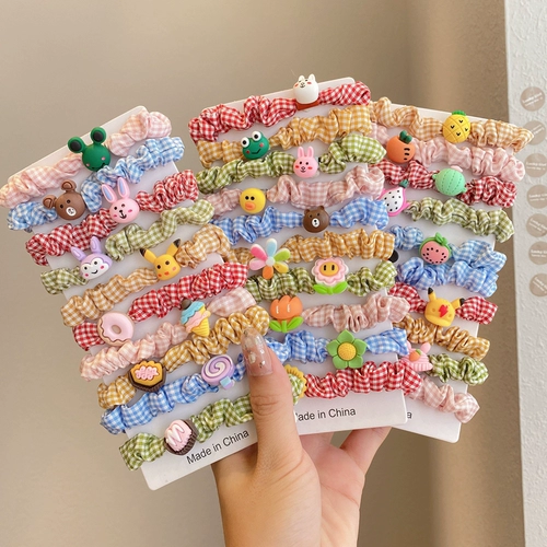 Детская милая безвредная резинка для волос, эластичный аксессуар для волос, не повреждает волосы