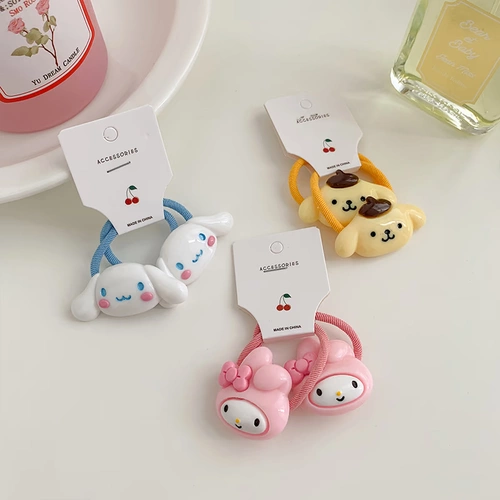 Детская мультяшная эластичная безвредная резинка, не повреждает волосы