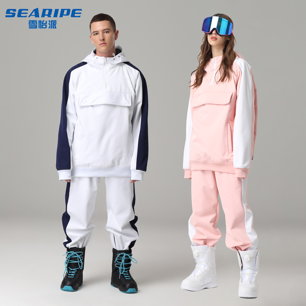 SEARIPE Xueyipai 21 new couple ski suit set waterproof warm snowboard pants and men's and women's models