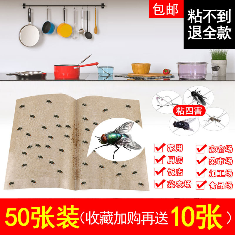 Powerful Sticky Fly Paper God home One sweeping killer makes up sticky flyboard catching Mosquito Fly Insect stickers Stickers Kitchen