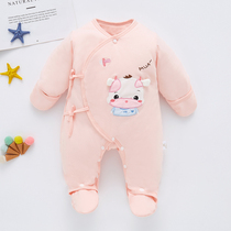 Newborn baby cotton clothes autumn and winter thick jumpsuit cotton 0-3 month baby baby pajamas men and women Baby climbing clothes