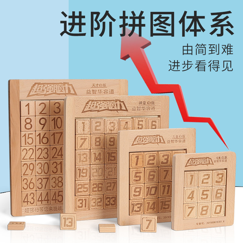 Digital Huarong Road sliding puzzle primary school students educational toys mathematical thinking training children over 10 years old competition