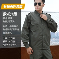 Военный зеленый (костюм с длинным рукавом Top 2 кармана)