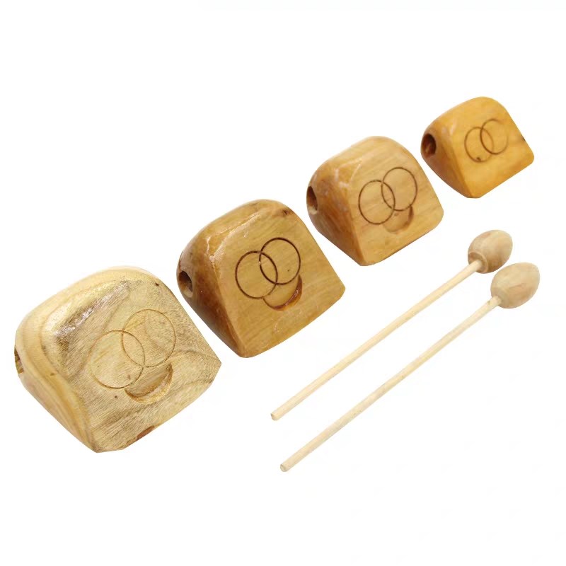 6- 15CM wooden fish natural color five-tone wooden fish Buddhist supplies temple supplies percussion instrument wooden fish  