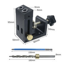 Woodworking slant hole perforator puncher with clamp positioner 15 degrees angle inclined hole drilling inclined eye punching tool