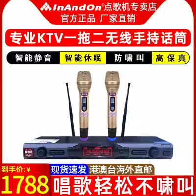 BBS U-222 wireless microphone KTV home karaoke one drag two home ksong wireless handheld microphone