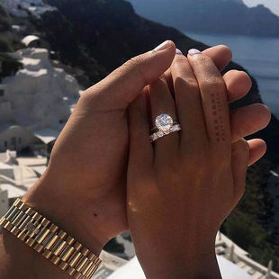 中坦 一克拉钻石克拉结婚钻戒