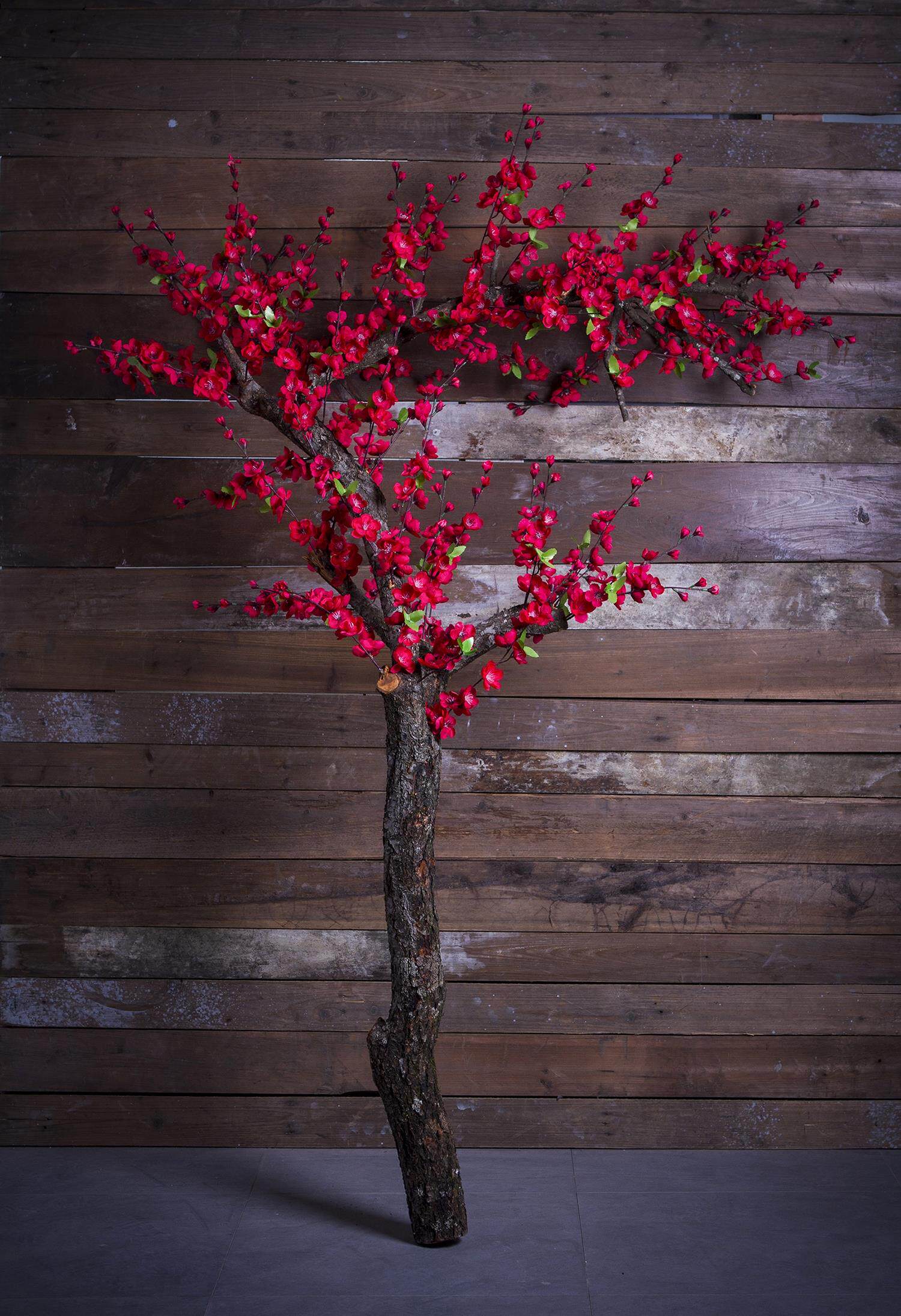 Dry bouquet Living room decoration soft decoration Home decoration Floor-to-ceiling large vase high-grade simulation red plum dry branch flower arrangement