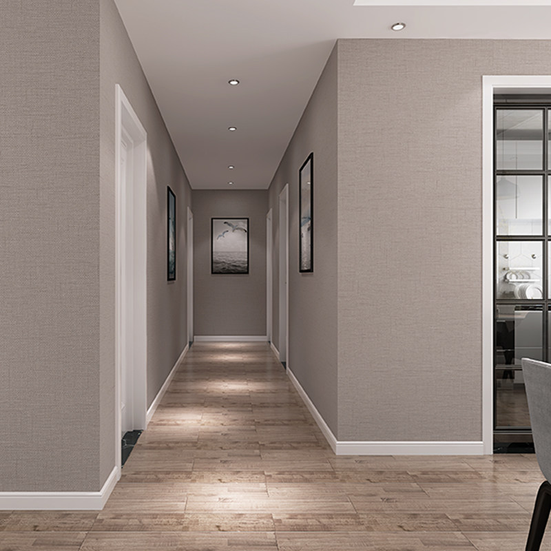 Japan-style Emulated Linen Fabric Wallpaper Grey Thickened Waterproof Deep Embossing Pure Color Living Room Bedroom Cozy 3D Wallpaper