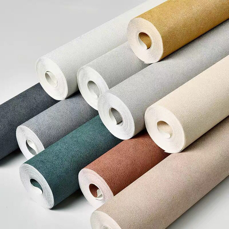 Nordic cement gray plain wallpaper Simple living room bedroom restaurant clothing store Industrial style retro wallpaper waterproof