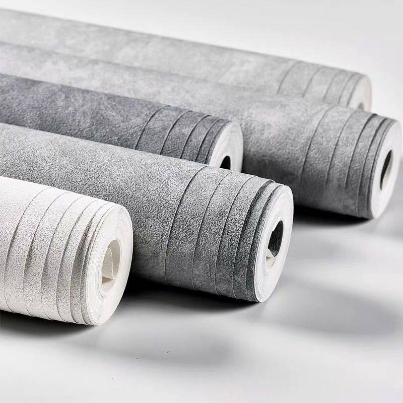 Nordic Cement Grey Wallpaper 3D Pure Color Vegetarian Color Industrial Wind Milk Tea Shop Guest Hall Modern Brief Background Wall Wallpaper